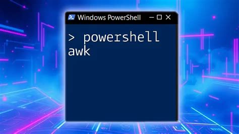 Powershell awk.  By combining Get-Content, Where-Object, -split, and Measure-Object, you can ...