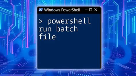 Powershell basic commands. cmd batch files will run within a CMD.  They are foundation...