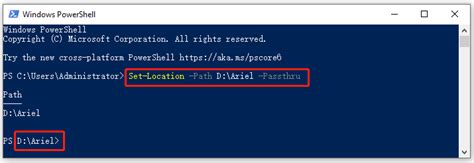 Powershell command cd. .  For example, to switch to the C:\Windows\System32 Master the art...