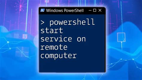 Powershell command to start service on remote computer.  Step 1: Test Port Local...
