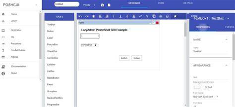 Powershell form designer online.  Portions (c) Benjamin PowerShell GUI Maker is a simpl...