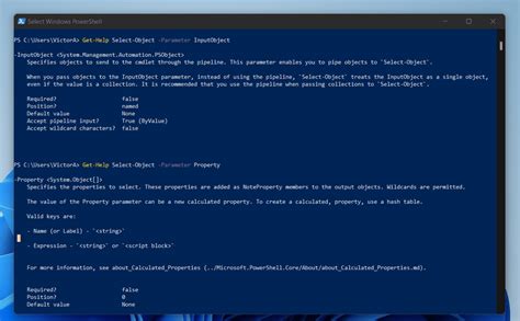 Powershell get table column names.  You can use the Property parameter to select the ...