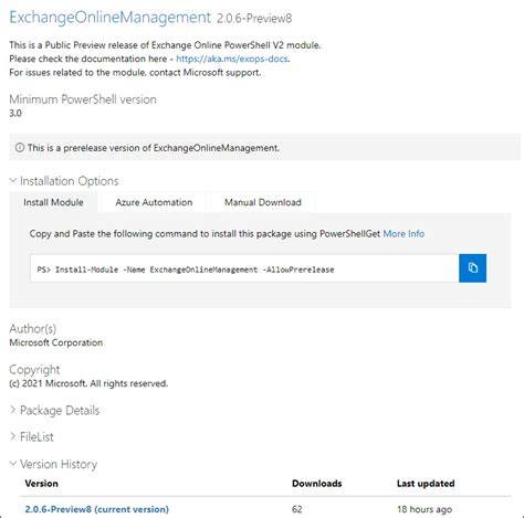 Powershell module exchangeonlinemanagement.  2.  It is stable and ready for being used in produc...