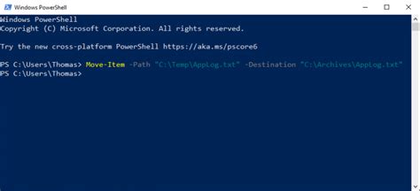 Powershell move file on remote computer.  See how to use built-in Windows tools ...
