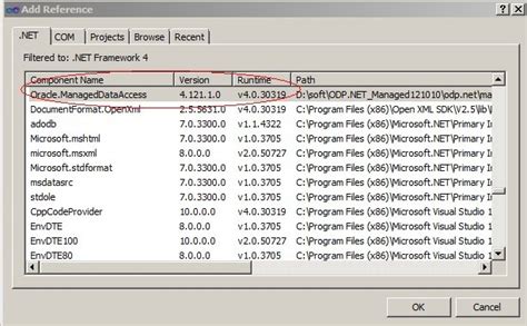 Powershell oracle manageddataaccess dll.  Due to dependencies, only th...