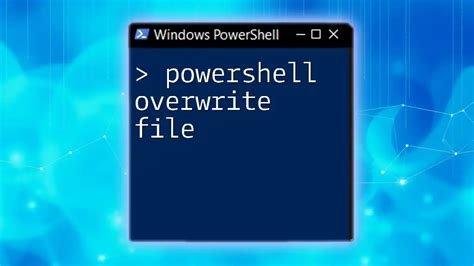Powershell overwrite file if exists.  More specifically: $$ is a variable containing...