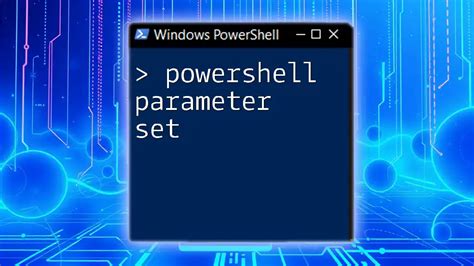 Powershell parameter sets.  This enables In a previous blog I wrote about PowerShell’s ...