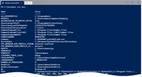 Powershell profile set environment variables.  I am trying to test for a user-prof...
