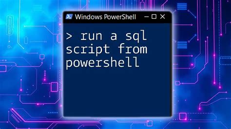 Powershell run oracle sql script. sql -p .  Call a C program as an external procedure from...
