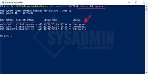 Powershell sccm software update deployment status. .  EXAMPLES Example 1: Display deplo...