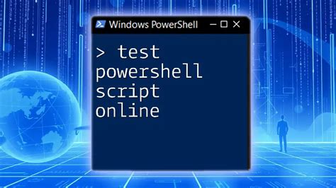 Powershell script checker online free.  Discover how to test PowerShell scripts onli...