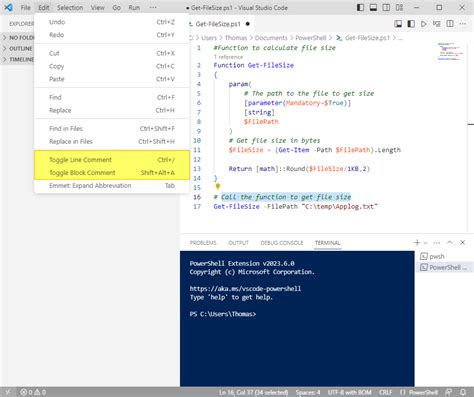 Powershell script comment.  For beginning PowerShell developers, implementing robus...