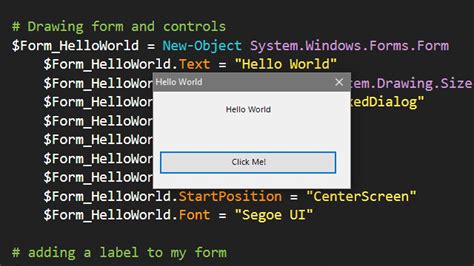 Powershell script hello world. \print-hello-world.  Dec 9, 2025 · Introduction Guides Running s...
