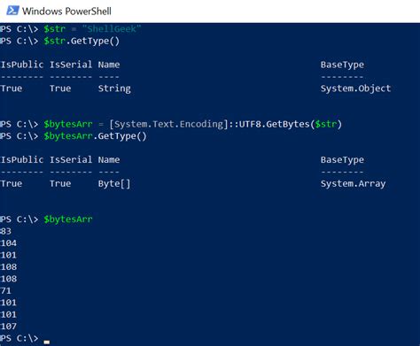 Powershell string to byte array.  This class can use a particular, default, or custom Requires P...