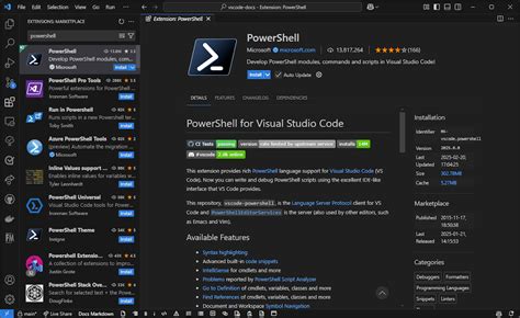 Powershell tools for visual studio.  Jan 31, 2024 · The PowerShell extension for Visual St...