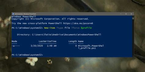 Powershell user profile path.  The path of My Documents is saved in the property pe...