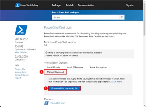 Powershellget download offline.  blocked.  The bold text within the bracket...