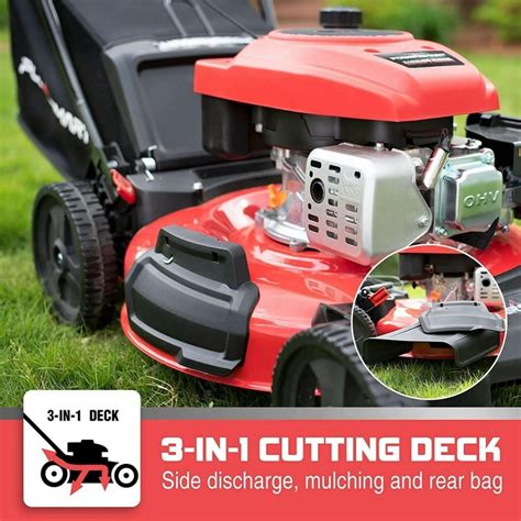 Ideal for the smaller yard, the compact, 170cc push gas-pow