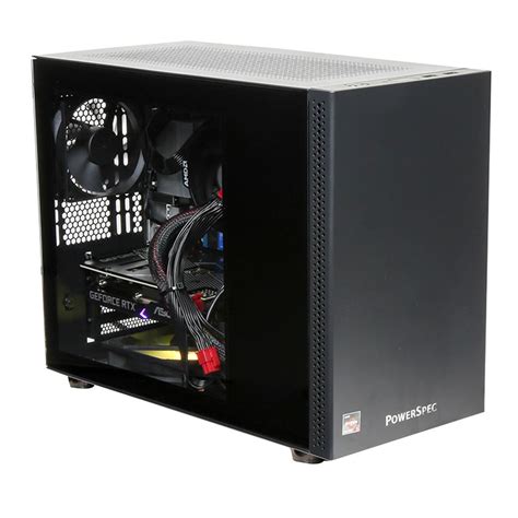 The PowerSpec B733 desktop computer featuring an AMD Ryzen 7 5700G processor, an ASRock A520M/ac system board powered by a 400W PSU, 16GB DDR4 2666 RAM, and a 1TB NVMe SSD. This PC is designed for business class performance, digital content creation, picture/video editing and managing your digital office.. 