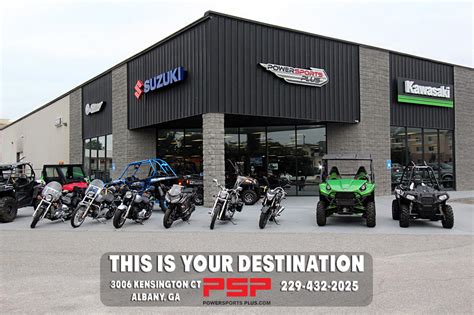 Powersports plus albany ga. Powersports Plus is a powersports dealership located in Albany, Georgia and near Leesburg, Van Cise, Winterwood and Pretoria. We offer new & used motorcycles, ATVs, UTVs and more from award-winning brands like Arctic Cat, Bad Boy, Polaris, E-Z-GO, Honda, Kawasaki and more. ... (229) 432-2025. 3006 Kensington Ct. Albany, GA 31721; … 