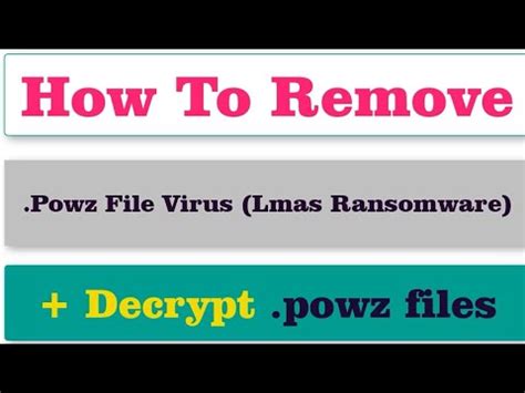 Powz Ransomware - Virus Removal - MalwareFixes