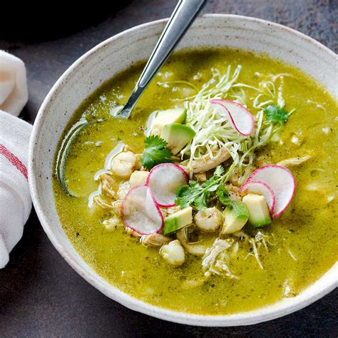 Pozole verde near me. Mar 26, 2022 · Sauté another 8 minutes, stirring regularly. Place the chicken thighs, tomatillos, bay leaves, oregano, chicken broth, and 1 teaspoon salt in the pot. Cover the pot with a heavy lid and bring to a boil. Then lower the heat and simmer for 50-60 minutes, until the chicken is soft enough to shred. (Keep the pot covered.) 