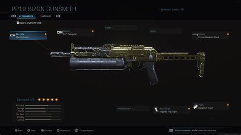 Pp 19 bizon modern warfare setup.  Golden Gunsmith Guide #10 &ndash; PP19 B...