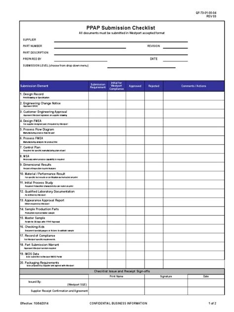 Ppap Excel Template Kayra Excel