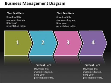 Ppt Linear Steps Business Process Management Diagram Powerpoint Free Templates Powerpoint Templates