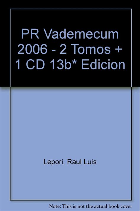Pr vademecum 2006   2 tomos   1 cd 13b* edicion. - Manuals technical a students guide to fourier.