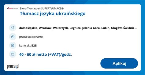 Praca Tłumacz języka czeskiego Oleśnica, Dolnośląskie