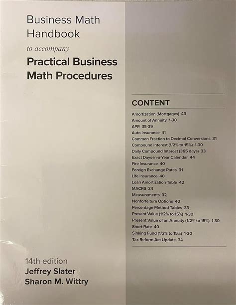 Practical Business Math Procedures 8th Teachers Edition
