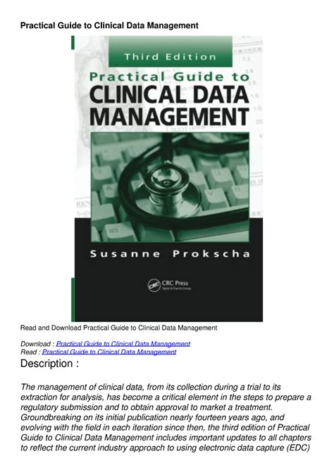 Practical guide to clinical data management. - Vindenergi litteratur på danmarks tekniske bibliotek.