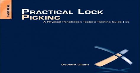 Practical lock picking second edition a physical penetration testers training guide. - French level one (learn in your car).
