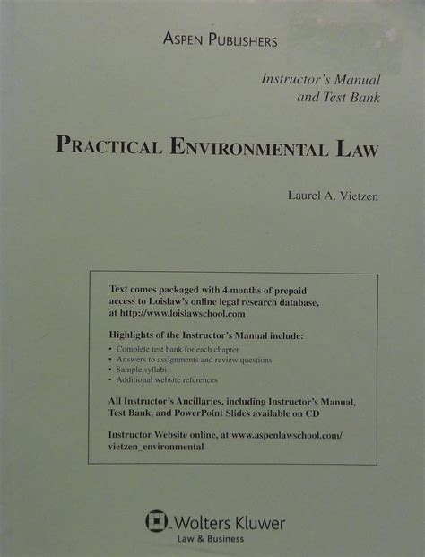 Full Download Practical Environmental Law By Laurel A Vietzen