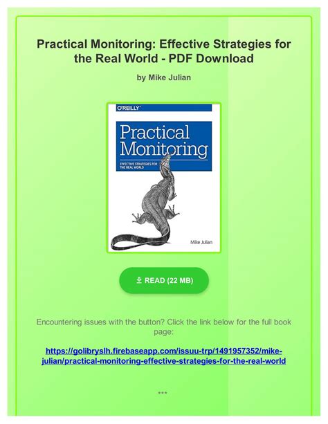 Download Practical Monitoring Effective Strategies For The Real World By Mike Julian