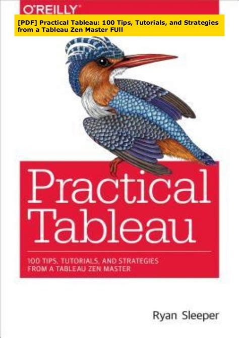 Read Practical Tableau 100 Tips Tutorials And Strategies From A Tableau Zen Master By Ryan Sleeper