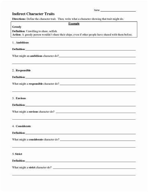 Practice 30 Effectively Character Traits Worksheet 2nd Grade Simple