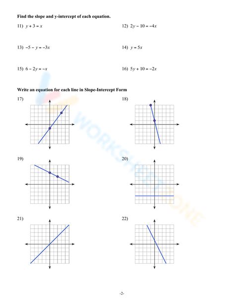 Practice 62 SlopeIntercept Form