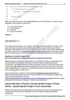 Practice JavaScript-Developer-I Exams