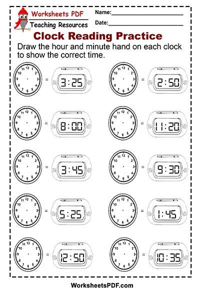 Practice Reading A Clock