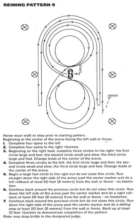 Practice Reining Pattern No. 8! Reiners will tackle this pattern at the