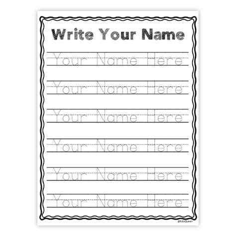 Practice Writing Your Name Template