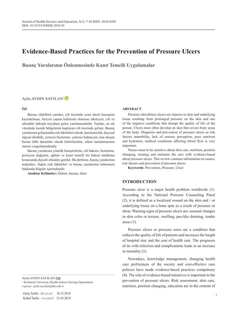 Practice for Preventing Pressure Ulcers: Evidence Based Practices.