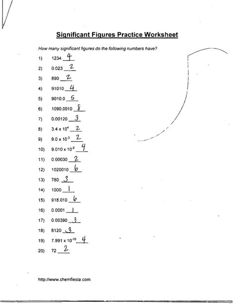 Practice problems for Sig Figs