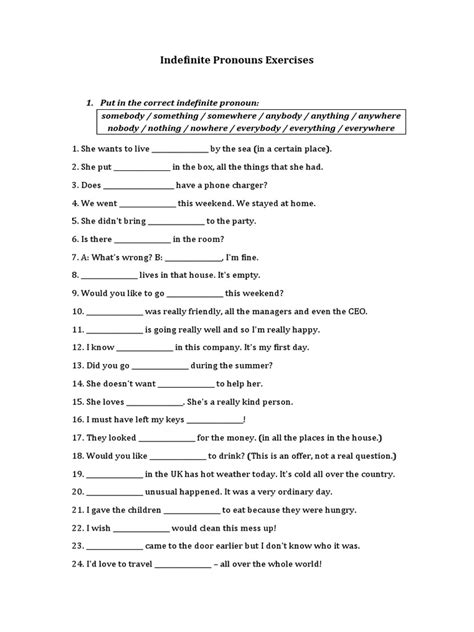 Practice test indefinite pronouns.  1.  A practice is one of these periods of d...