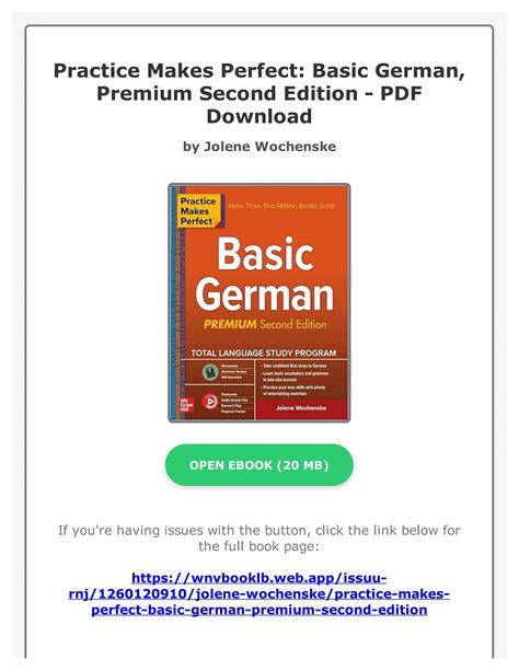 Download Practice Makes Perfect Basic German Premium Second Edition By Jolene Wochenske