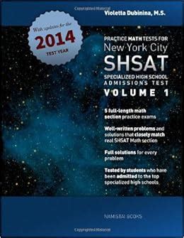 Download Practice Math Tests For Shsat Volume 1 By Violetta Dubinina