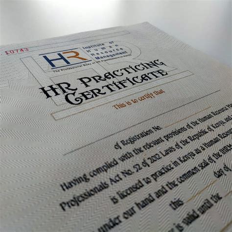 Practicing Certificate – IHRM