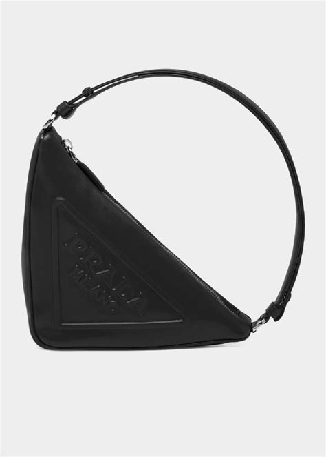 Prada Zip Leather Shoulder Bag - Bergdorf Goodman